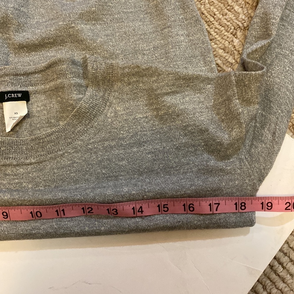 J. Crew Gray Wool Crew Neck Sweater, XSmall - Picture 7 of 8